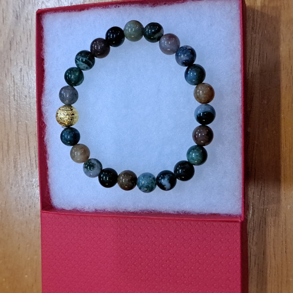 Indian Agate Stone Bracelet - Picture 6 of 8